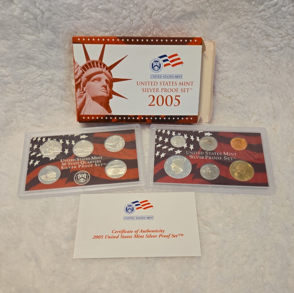2005 United Stated Mint Silver Proof Set complete with documentation