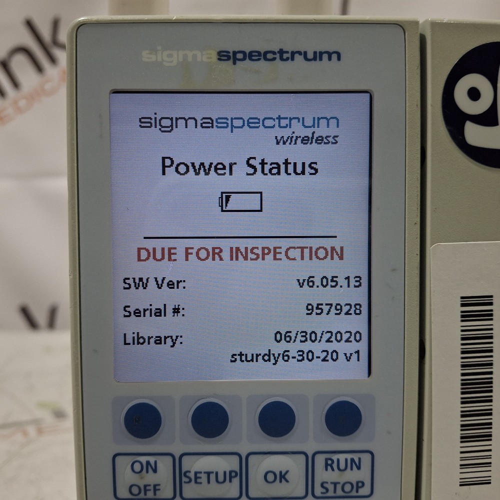 Baxter Sigma Spectrum 6.05.13 without Battery Infusion Pump