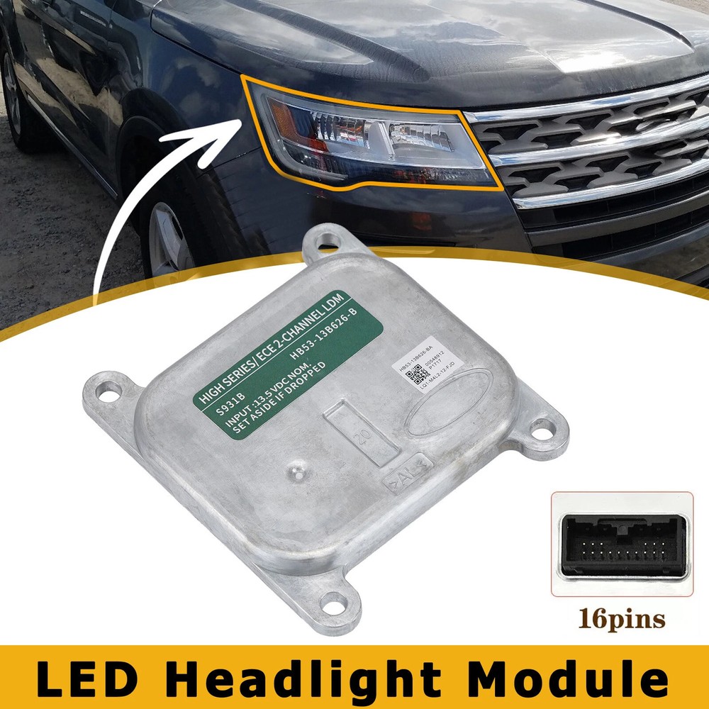 For 2016-2019 Ford Explorer HB53-13B626-B LED Headlight Module Control Unit NEW