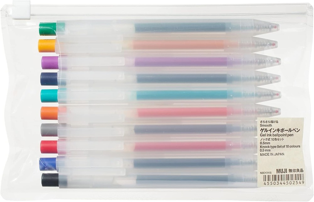 Smooth l Kno Type Pen 0.5mm 10 Colors Set