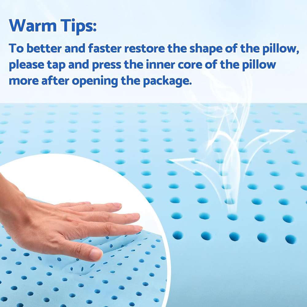 Memory Foam Pillows for Sleeping, Bed Pillow with Removable and Machine Washable