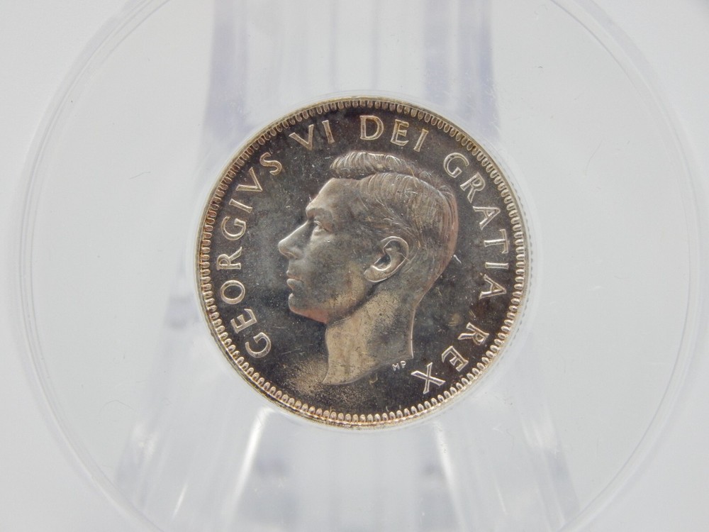 1950 ANACS MS 64 Canada 25 CENT Silver QUARTER #BT-230