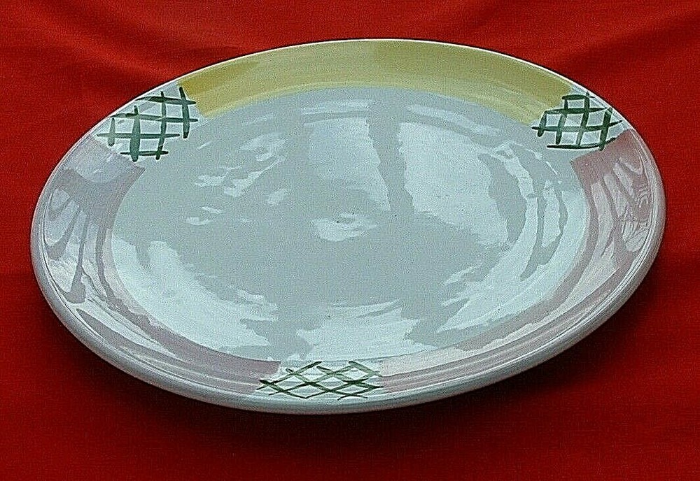 Deruta Ceramic Lattice Large Round Platter 17in