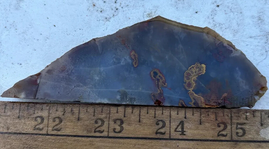Pigeon blood agate slab