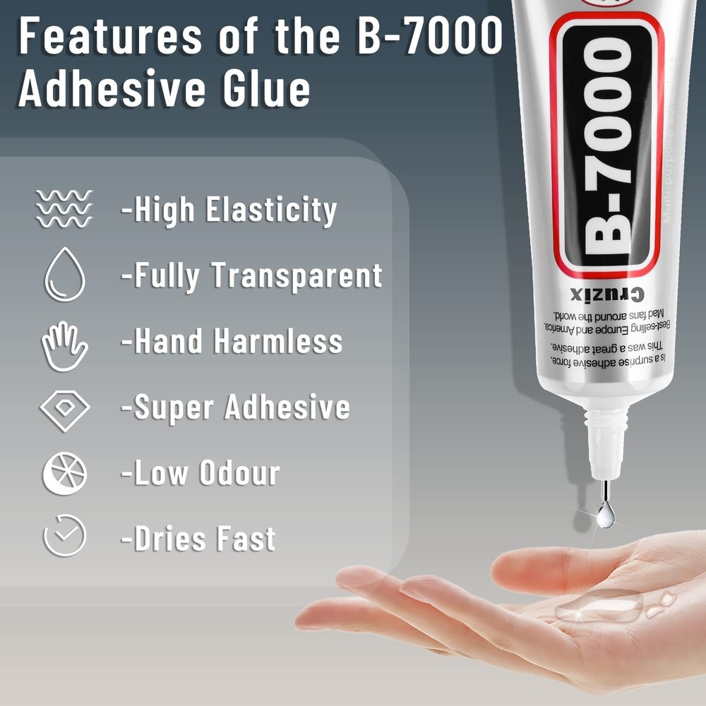 B-7000 Craft Glue for Jewelry Making, Multi-Function B-7000 Super Adhesive Gl...