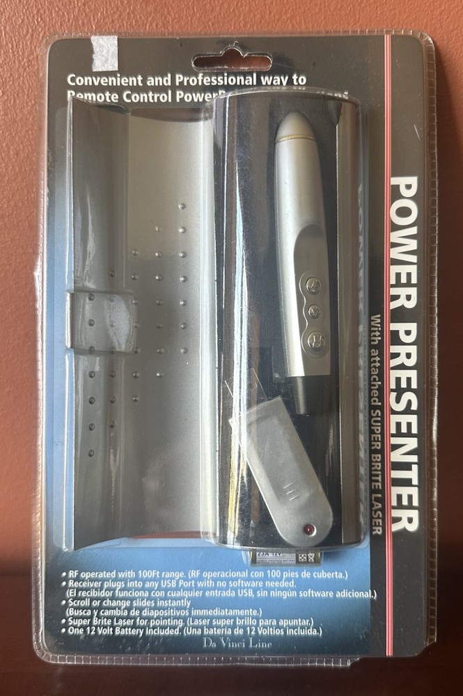 Wireless Presenter Remote Laser Pointer 100ft USB PowerPoint Clicker NEW