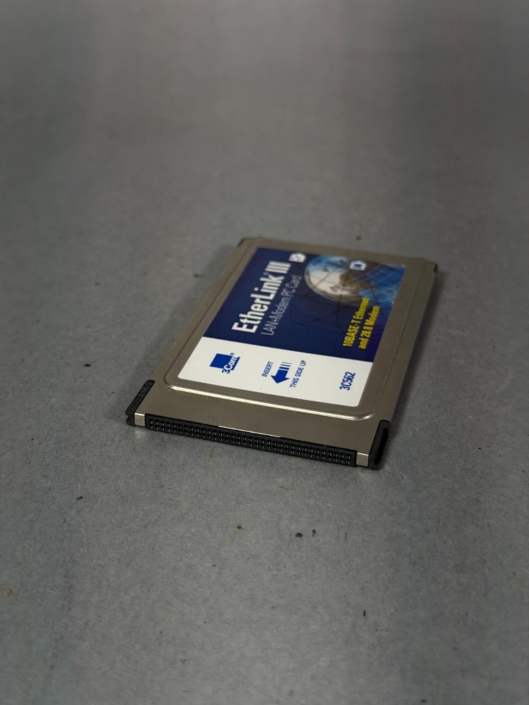 3Com EtherLink III PCMCIA Ethernet LAN PC Card + 28.8 Modem