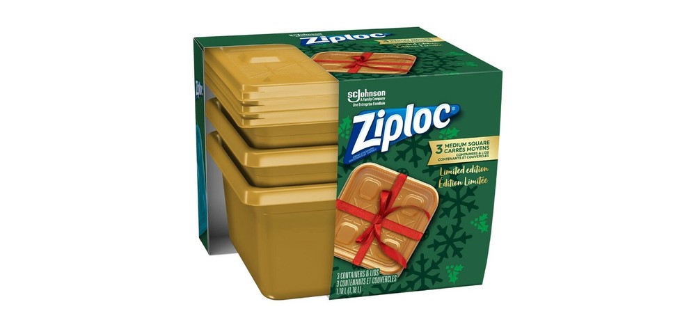 ZIPLOC MEDIUM SQUARE FOOD STORAGE CONTAINERS 1.25