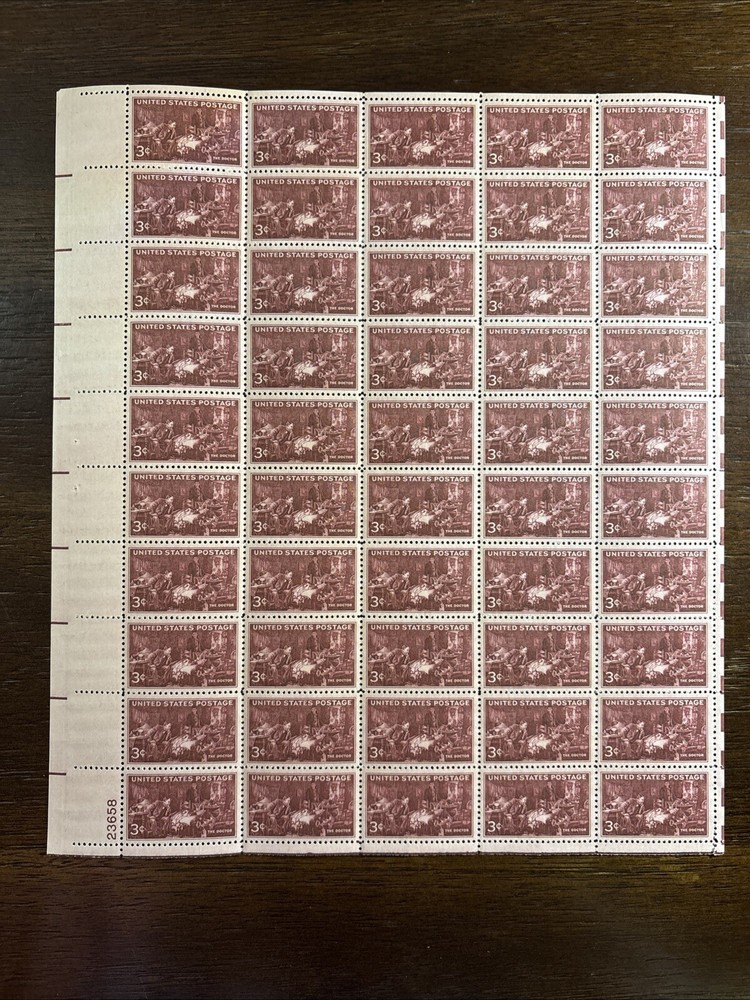 949 US Mint Sheet, 3 cent Honoring Doctors, Mint NH