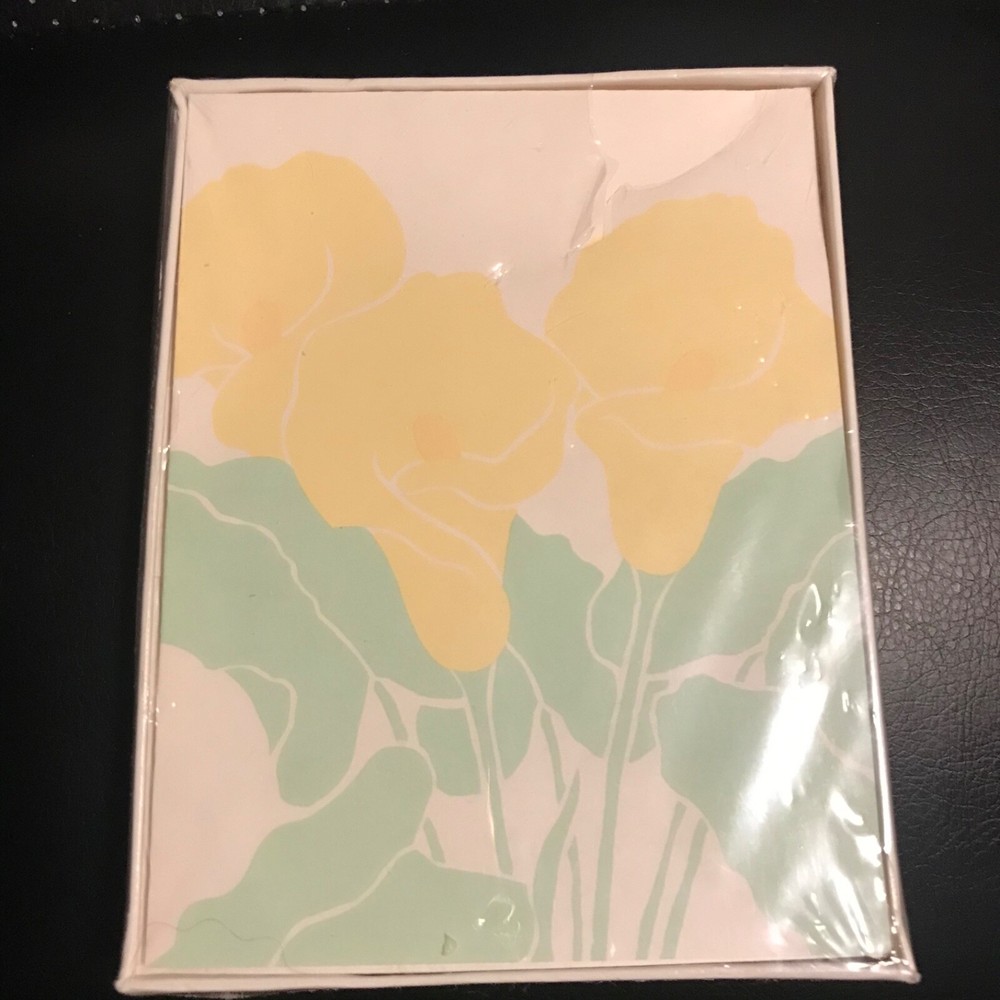 Hallmark Note Cards Calla Lily Lillies Vintage 8 Double Fold Notes & Envelopes