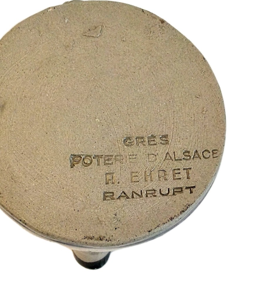 A. Ehret Alsatian Sandstone Creamer Blue Container
