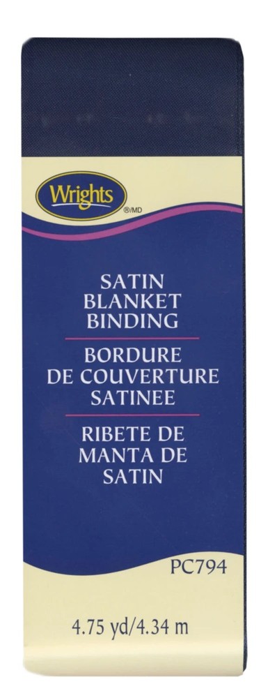 Satin Blanket Binding Navy