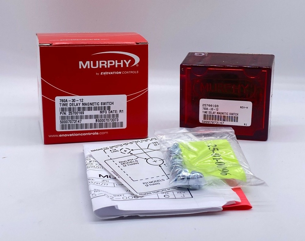 NEW MURPHY 760A-30-12 30 SECOND TIME DELAY MAGNETIC SWITCH PART # 25700169