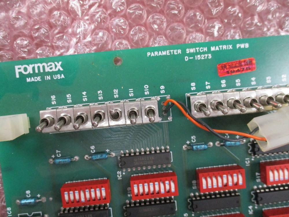 Formax PWB-D15273A Parameter Switch Matrix