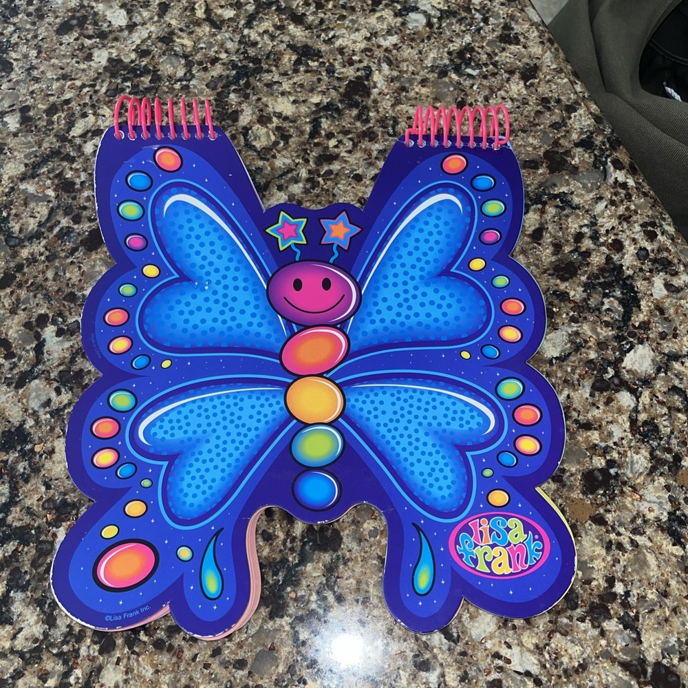 Lisa Frank butterfly-shaped notebook Vintage
