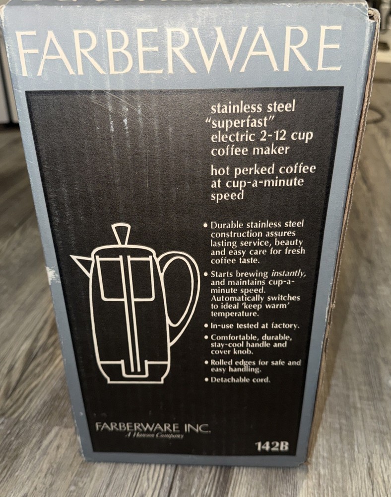 NEW Farberware Coffee Percolator 12 Cup Superfast #142B