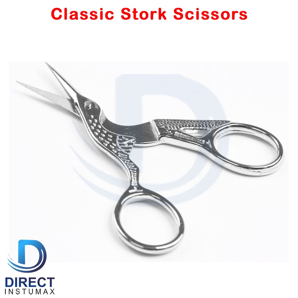 Stainless Steel Classic Stork Scissors Sharp Tip Embroidery Scissors