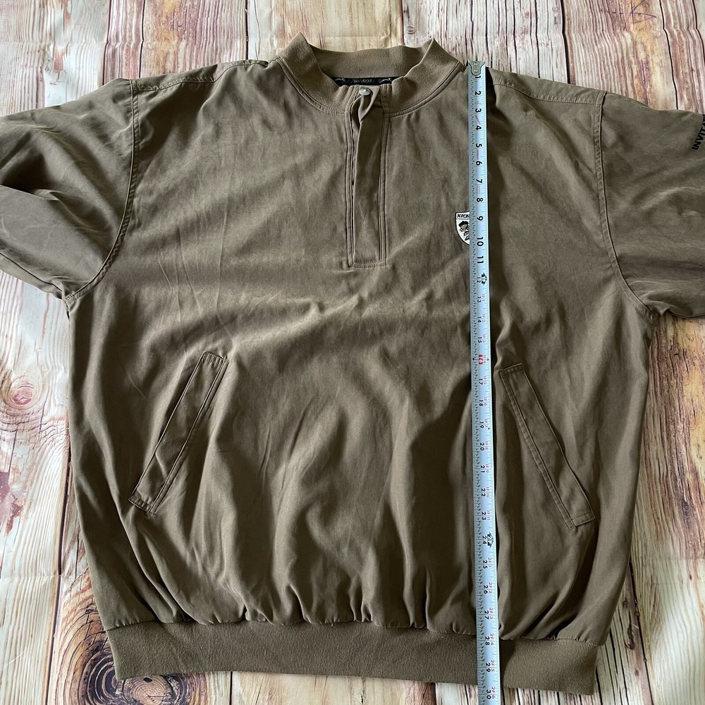 Slazenger Golf Jacket Men’s XL Brown Avon Oaks Invitational Pullover Button Wind
