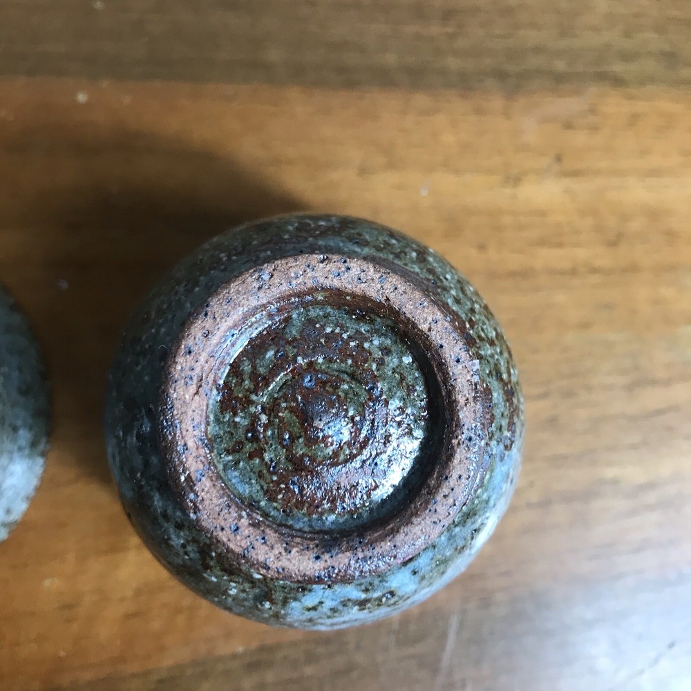 Japanese Style Studio Pottery Glazed Nesting Cups