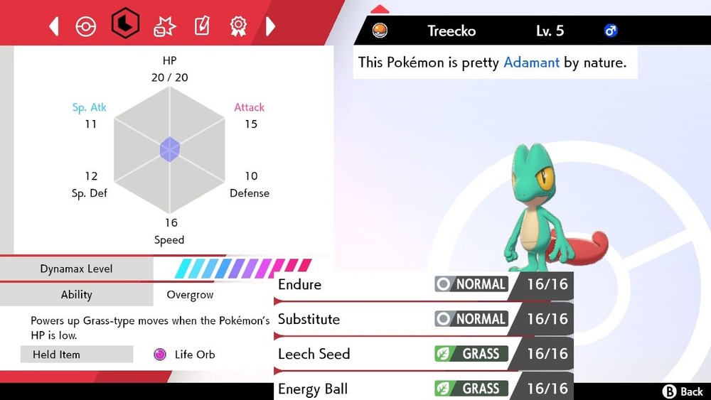 Pokemon Sword and Shield 6iv Shiny Treecko - FAST DELIVERY!