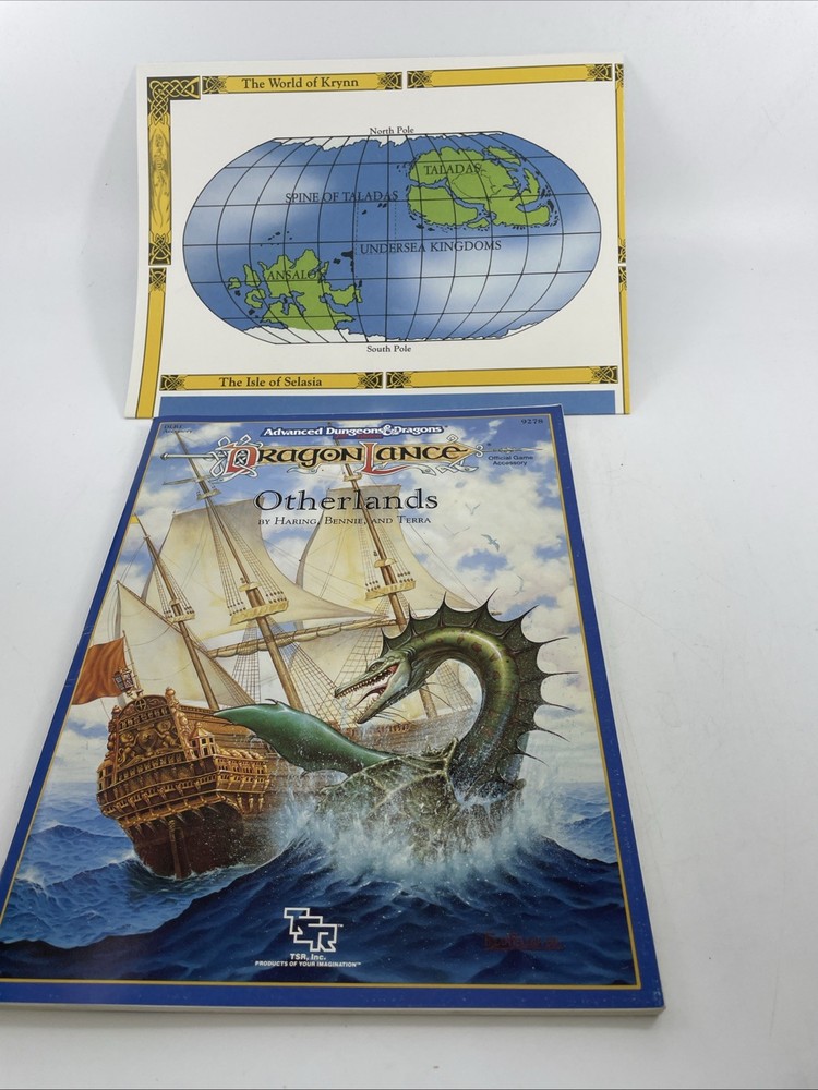 AD&D Advance Dungeons & Dragons Dragonlance Otherlands w/ Map