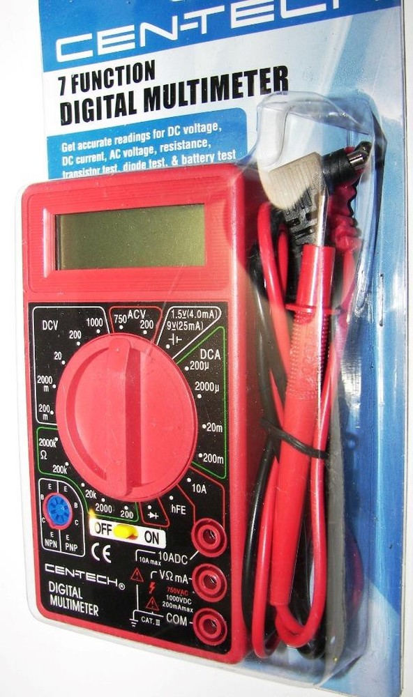 New Cen-Tech (7) Function Digital Multimeter, Electronics, Voltage Current -EL1