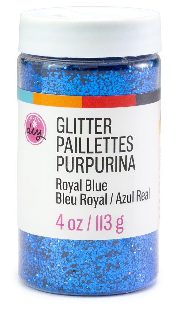 CousinDIY Glitter 4oz-Royal Blue - 3 Pack