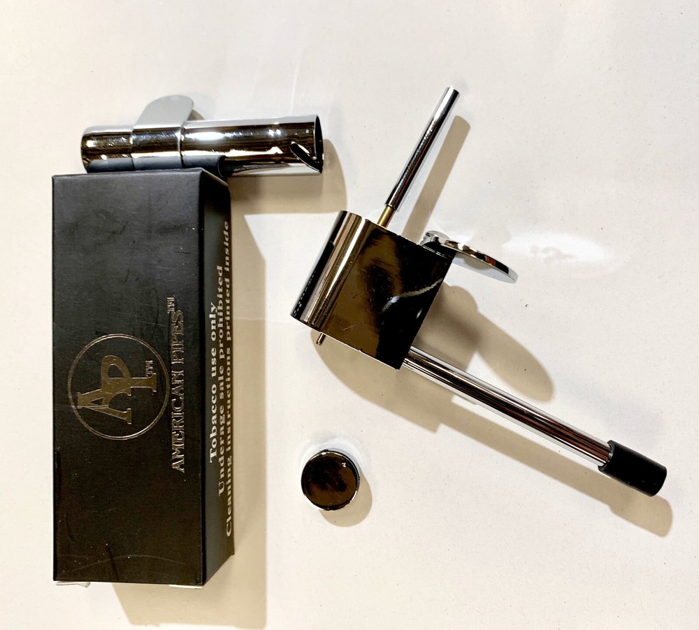 ORIGINAL AMERICAN PIPES™ TRAVELLER™ PIPE DELUXE CHROME PLATED SOLID BRASS