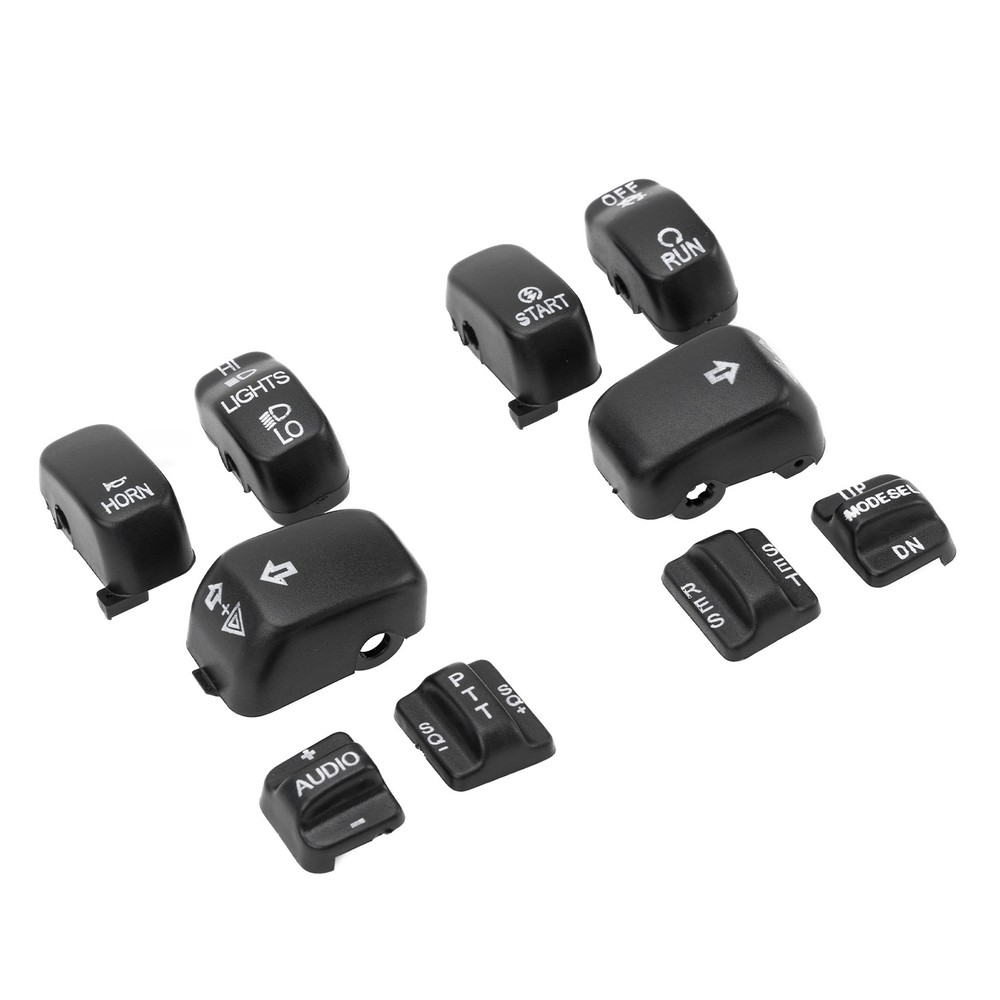 Black Handlebar Control Switch Housing Cover Switch Cap Buttons For Harley 96-13