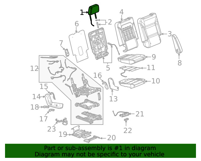 Genuine GM Headrest 85768907