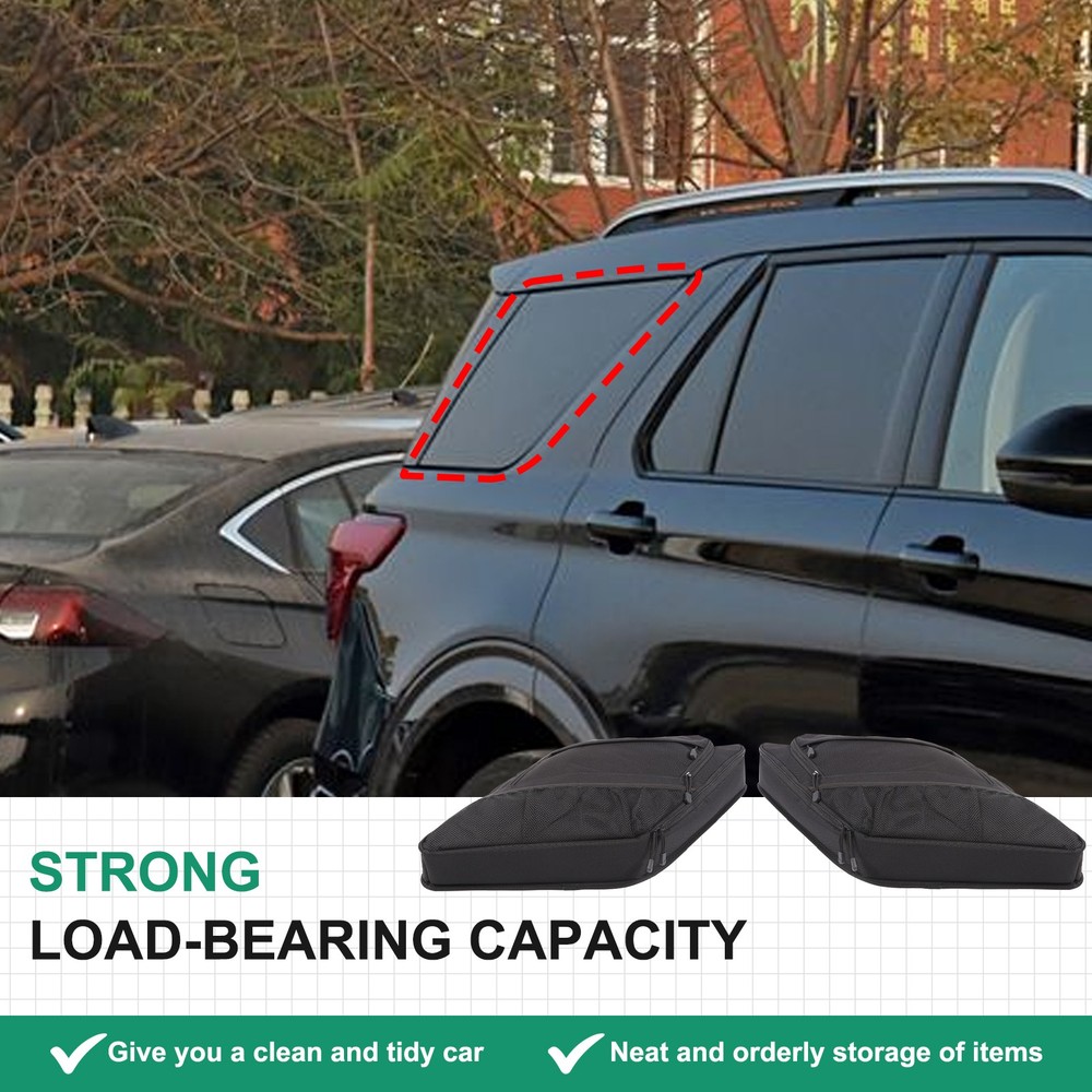 2PCS Black Tailgate Window Package Bag For Ford Explorer 2011-2019
