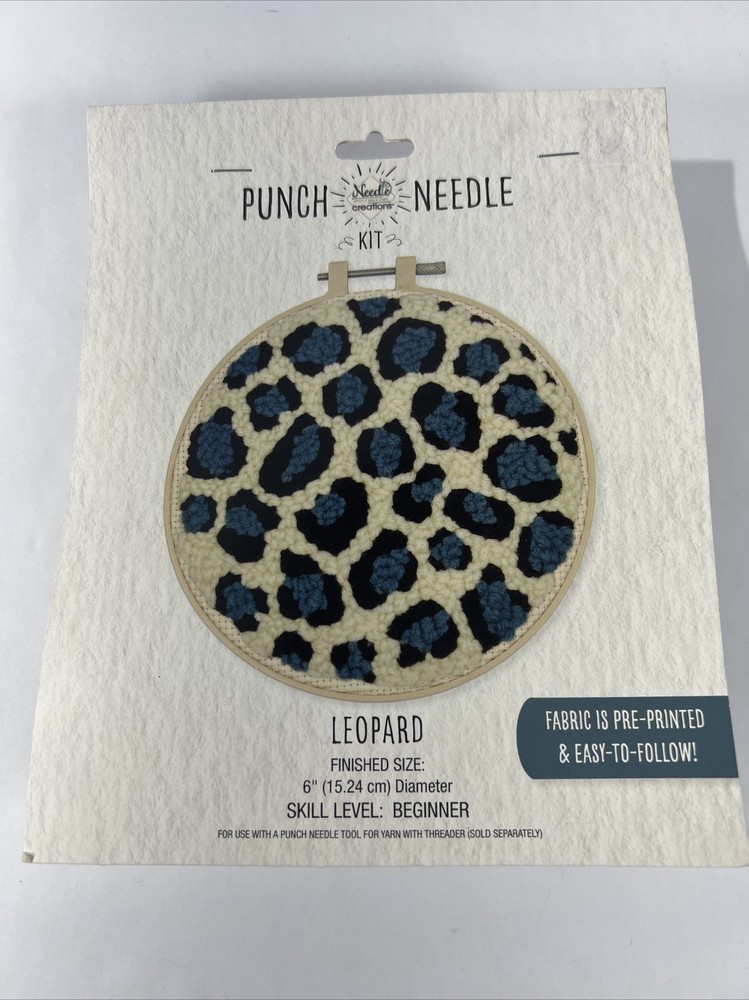 Needle Creations Punch Needle Kit “Leopard” Skill Level Beginner New