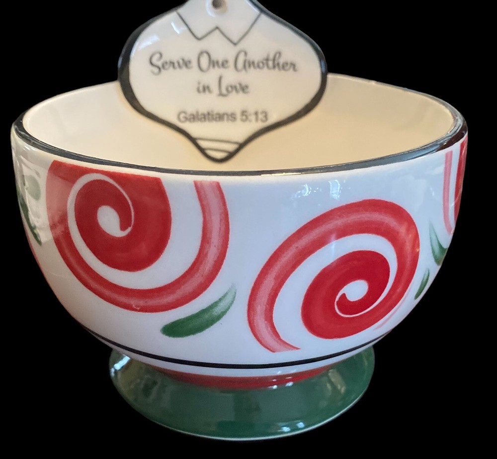 christmas dip bowl & spreader Galations 5:13