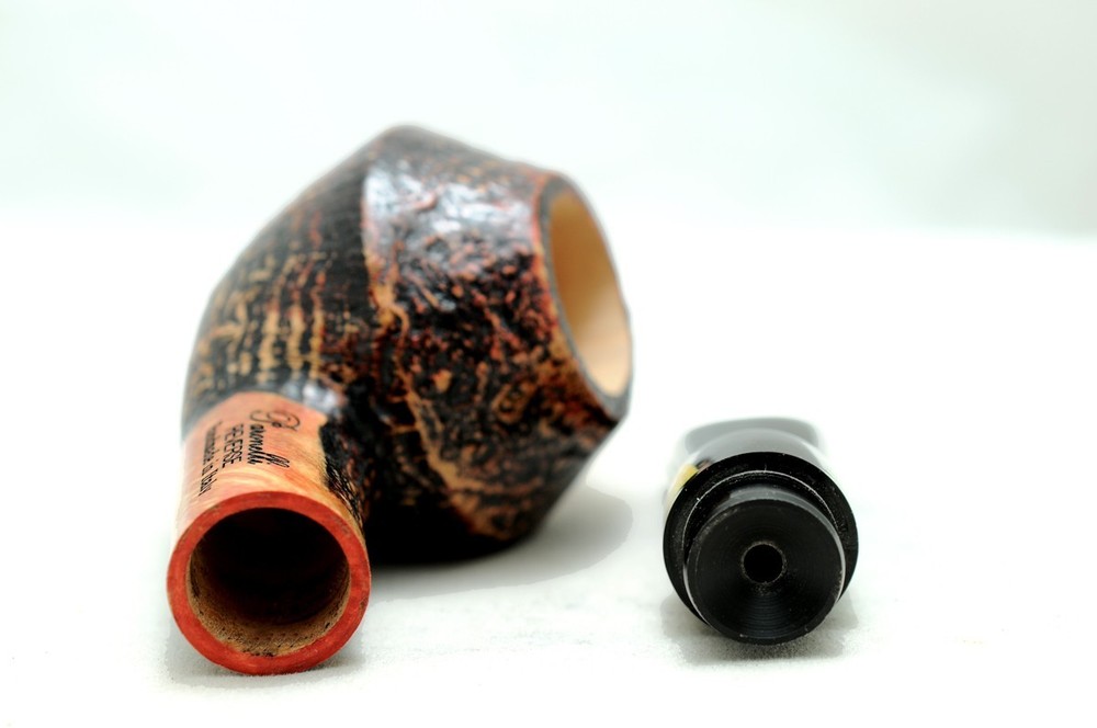 Brand new briar pipe PARONELLI calabash reverse sandblast handmade