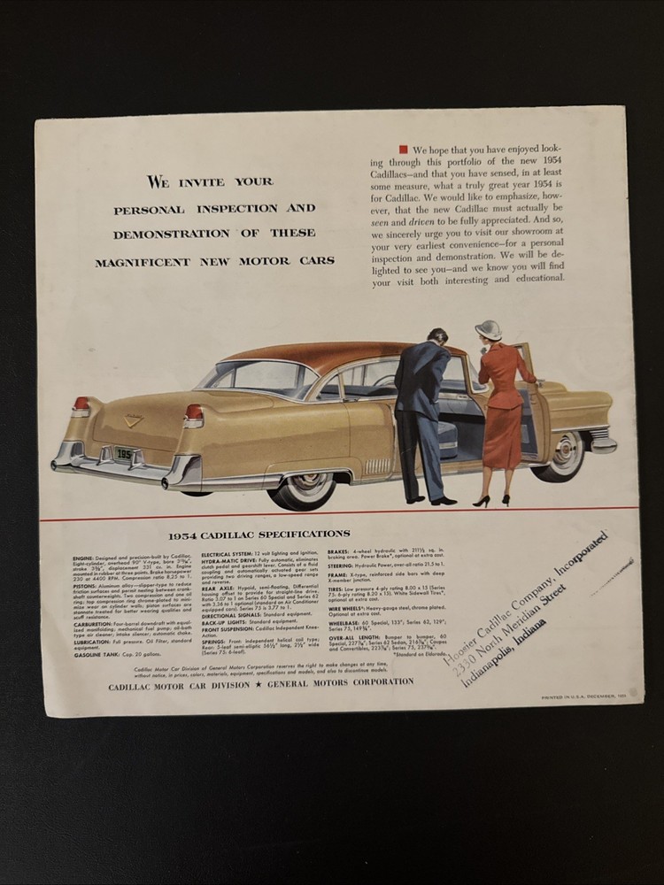 1954 Cadillac Dealer Advertisement