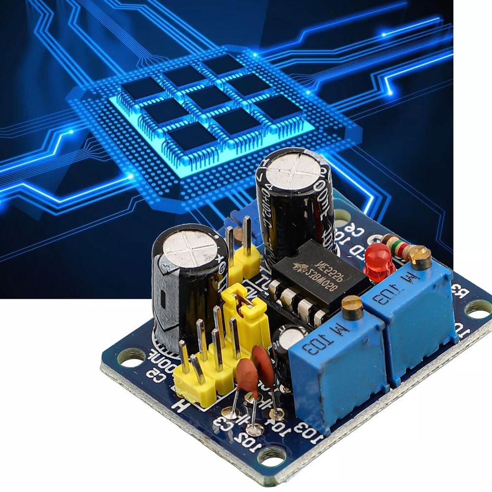 NE555 Pulse Frequency Generator Board LED Indication Continuous Output Range