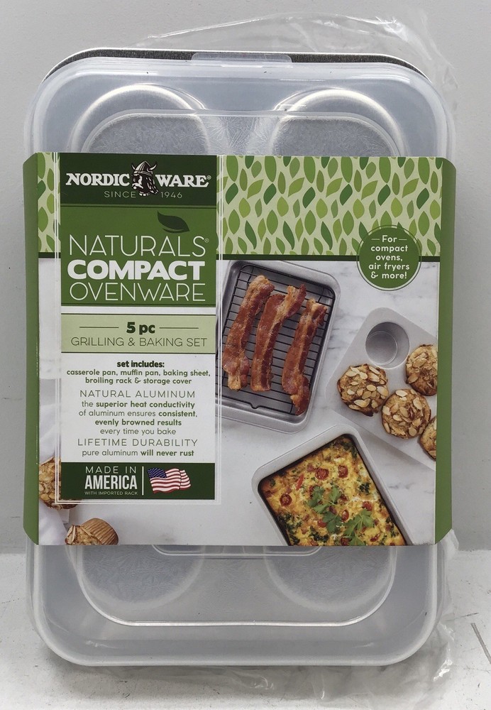 Nordic Ware Naturals Compact Ovenware 5 Piece Bakeware Set