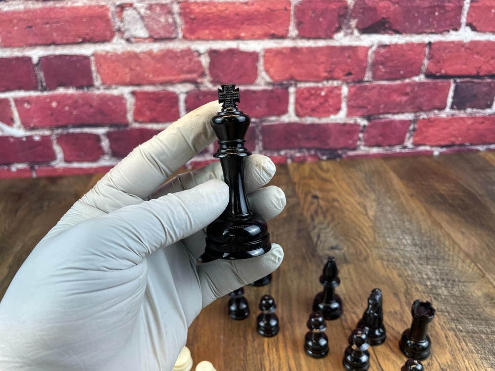 Vintage E.S. LOWE CHESS SET ONLY - Complete Set Without Board Case or Any Papers