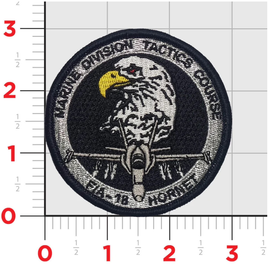 MARINE CORPS F-18 HORNET WTI EMBROIDERED HOOK & LOOP PATCH