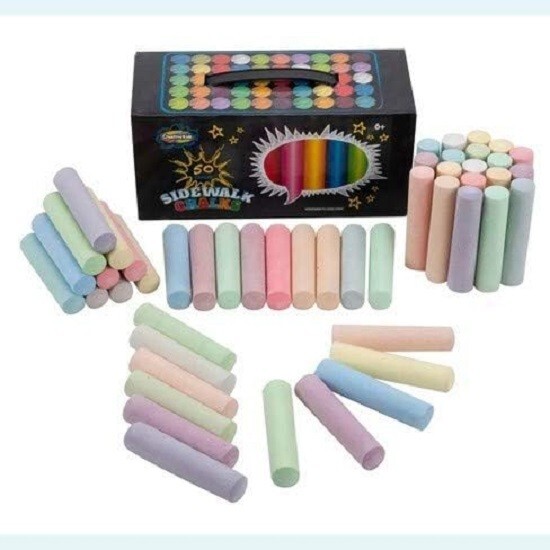 Sidewalk Chalks by Creative Kids 50 Chalks Free & Fast Shipping Assorted Colors