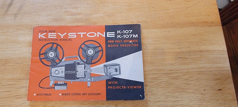 Vintage Keystone K107 8mm Projector+ K811 8mm Camera Bundle both work
