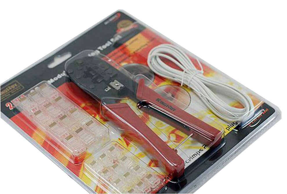 2-in-1 Modular Network Crimping Tool Set Wire Stripper with Modular Plugs