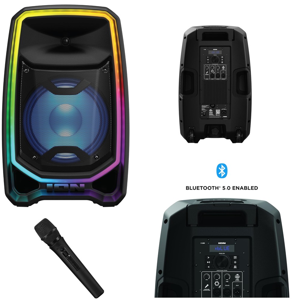 ION Total PA Freedom High-Power Speaker System with, Wireless Microphone,