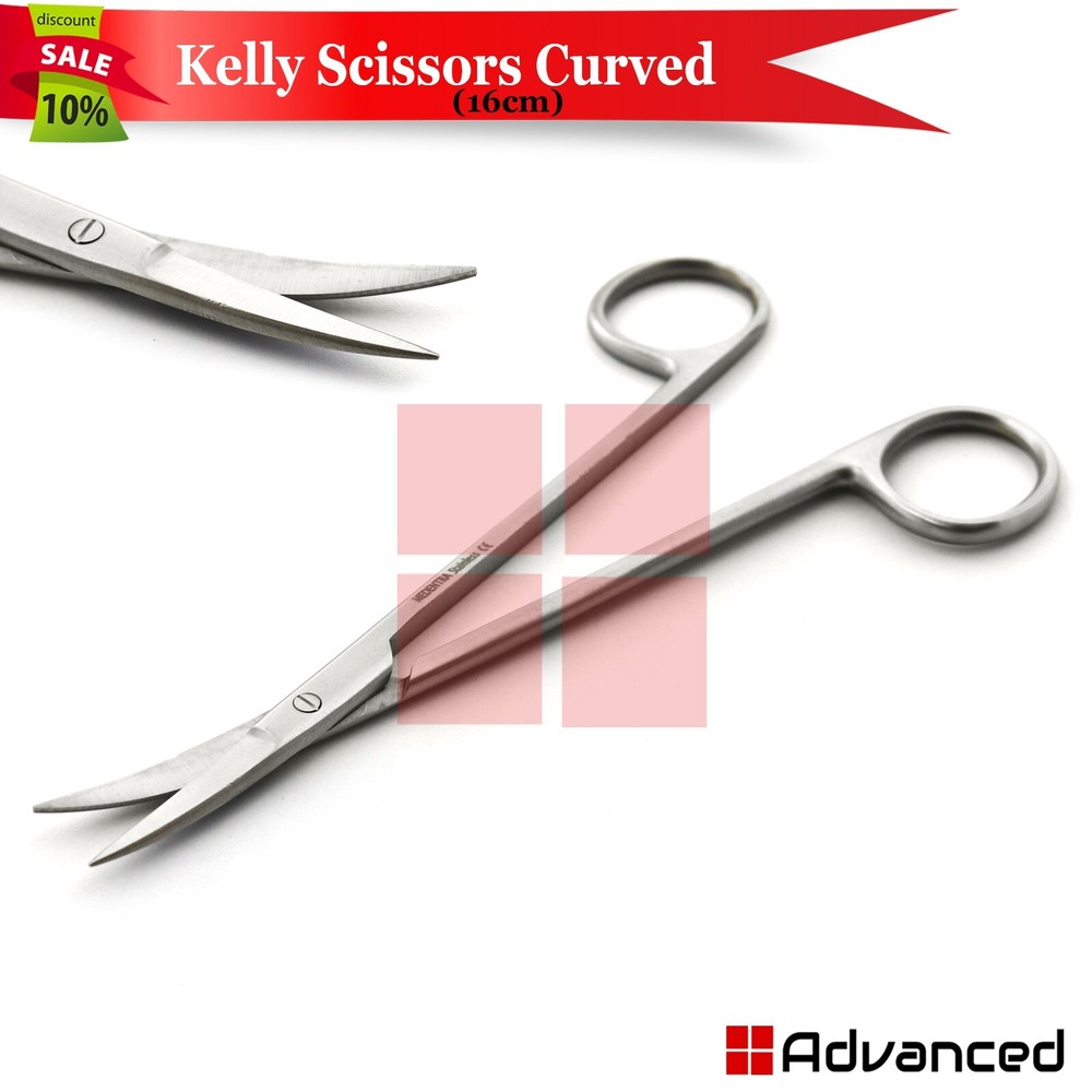 3Pcs Kelly Scissors Tissue Edges Cutting Sharp 16cm Long