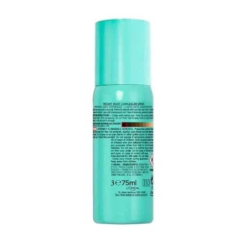 Loreal Paris Magic Retouch Root Concealer Spray Black 75ml Instant Grey Cover x2