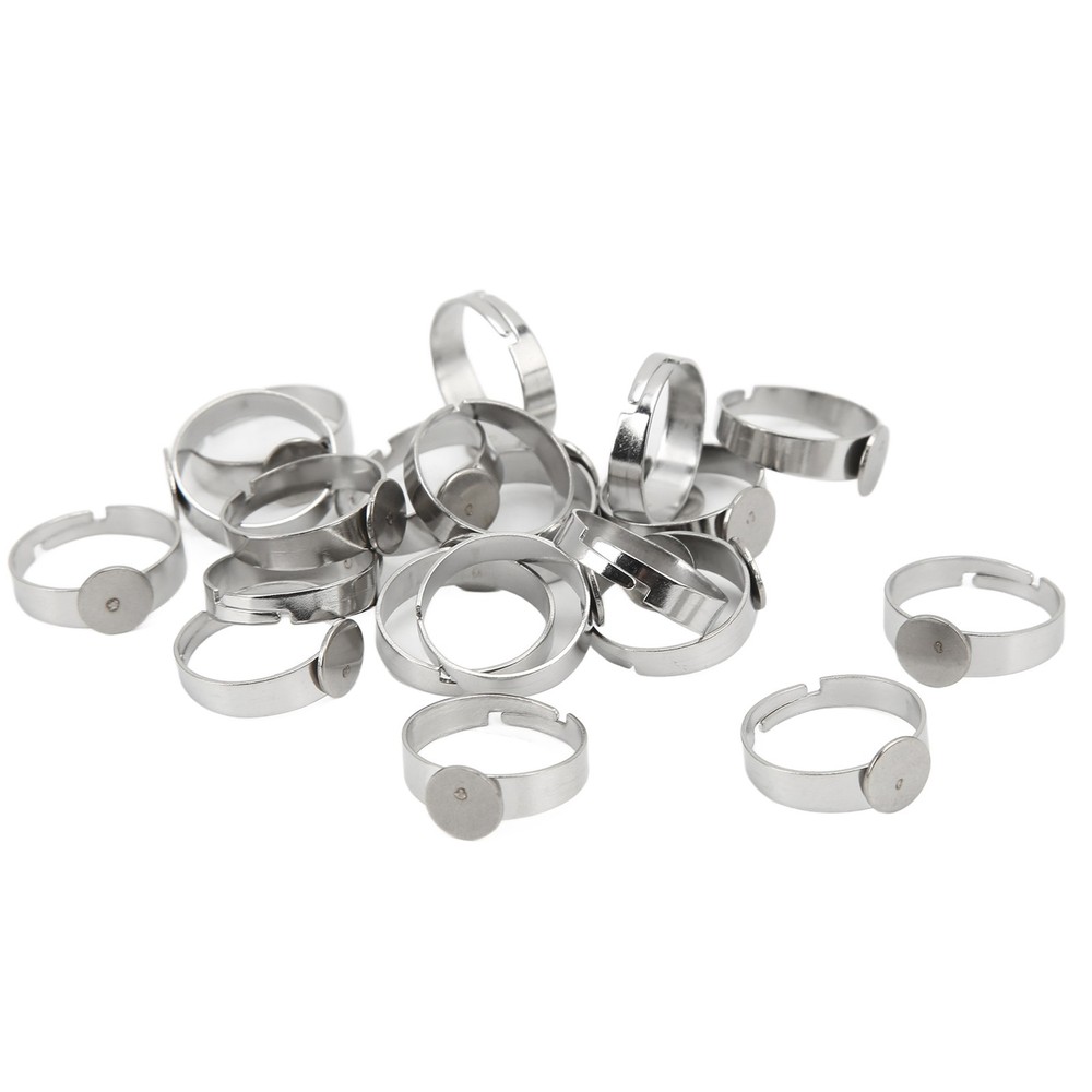 Adjustable Ring Blanks Ring Blanks 8mm Base Diameter 20PCS For Rings For
