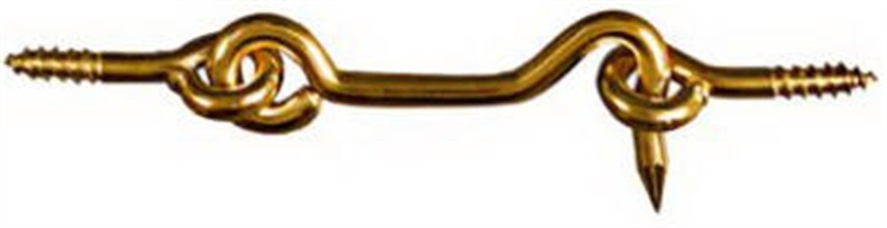 National Hardware N118-117 Solid Brass V2001 General Purpose Hook & Eye 2 L in.