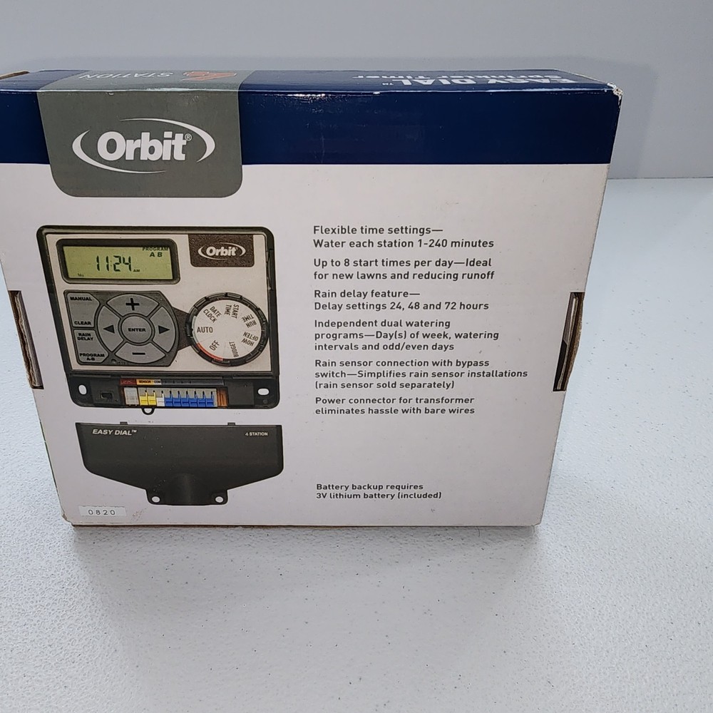 Orbit Easy Dial Sprinkler Timer 4 Station In Box. Works