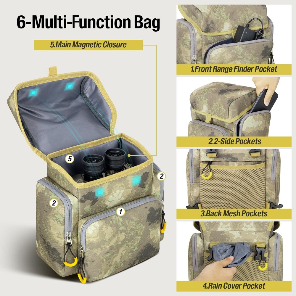 OCKLILY Binocular Harness Chest Pack - Lightweight Binocular Case with Rangef...