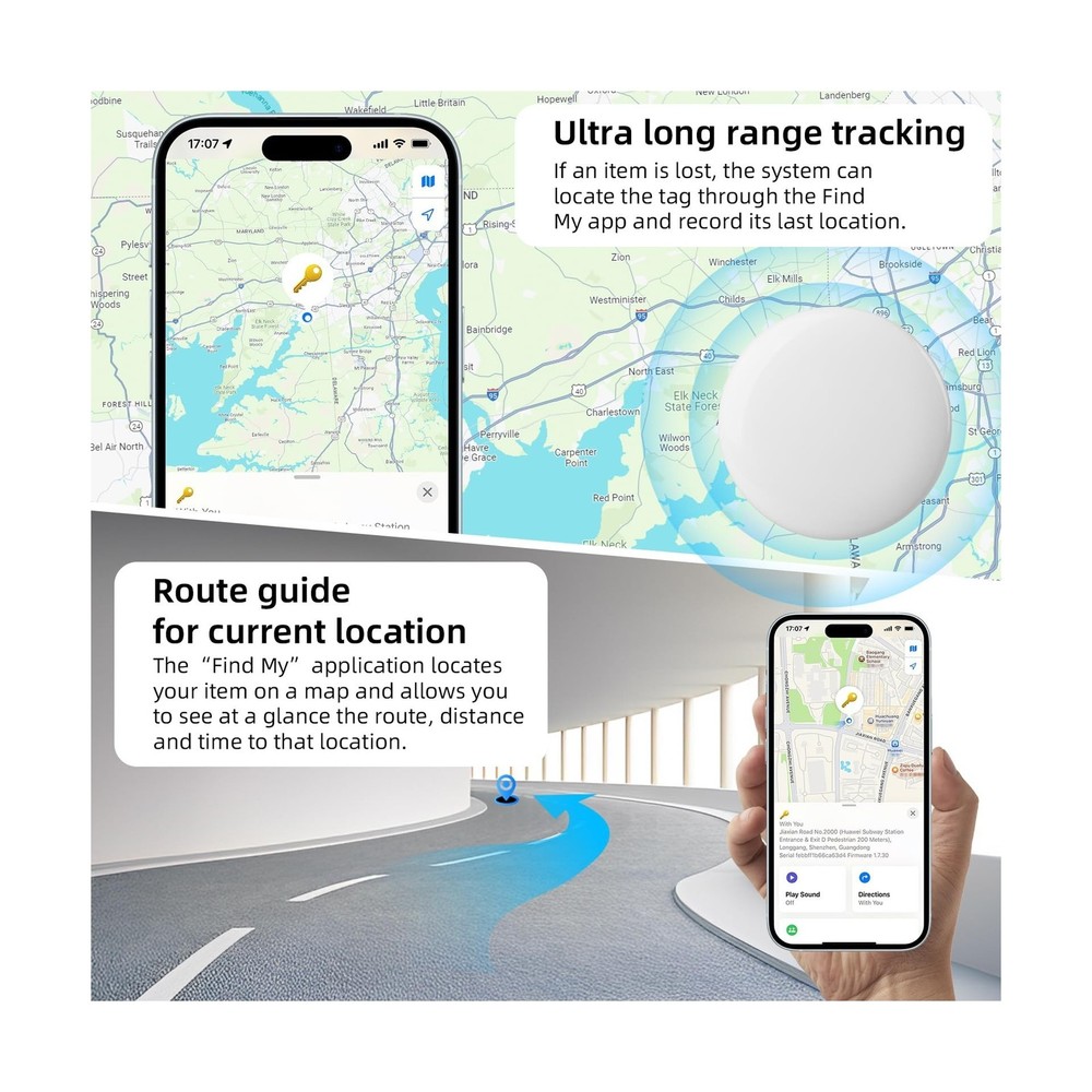 Air Tracker Tags-4 Pack[Apple MFi Certified] (iOS Only), Bluetooth ... Fast Ship